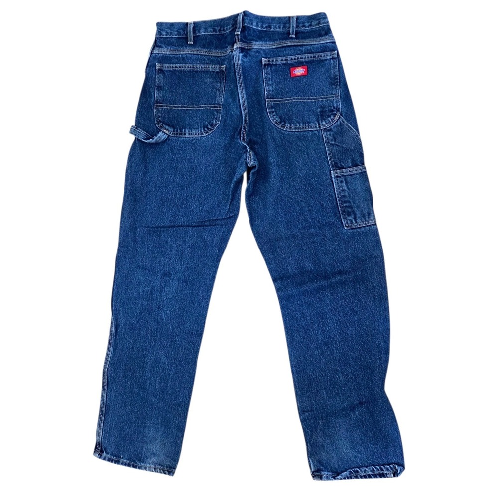 Dickies Jeans Men's 36x33 Relaxed Fit Carpenter Work Denim Utility 100% Cotton
